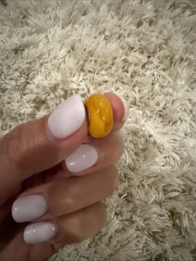 Yellow Marbled Bead Charm